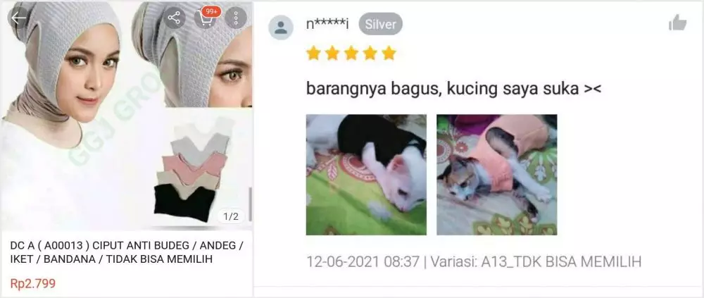 Potret lucu hewan di review olshop © Twitter