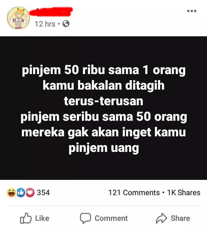 status fb beri tips © 2021 Instagram