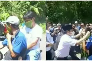 Tak punya masker, aksi petani kenakan daun ini justru bikin salut