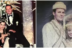 Potret lawas orang tua 9 seleb blasteran saat menikah, curi perhatian