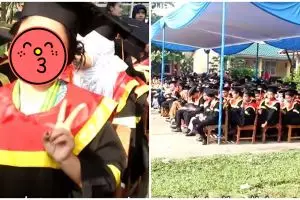 9 Potret jadul Lesty Kejora wisuda SMP, ada yang sedang menangis haru