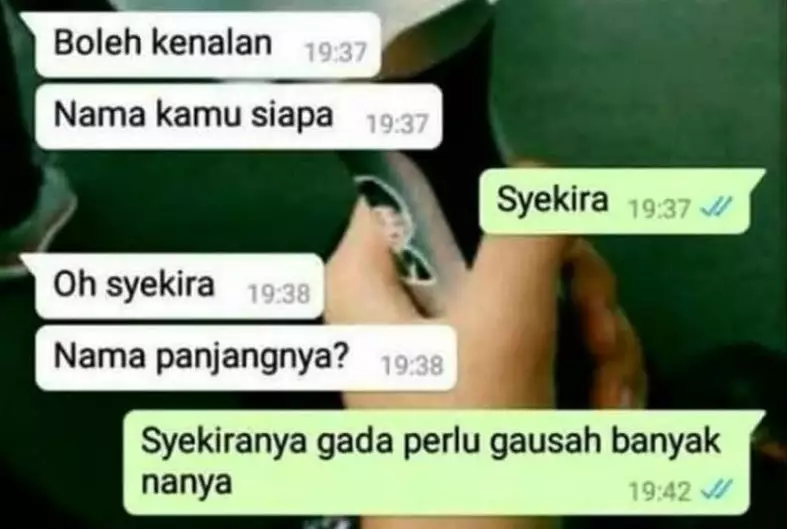 Chat ngajak kenalan cewek © Instagram