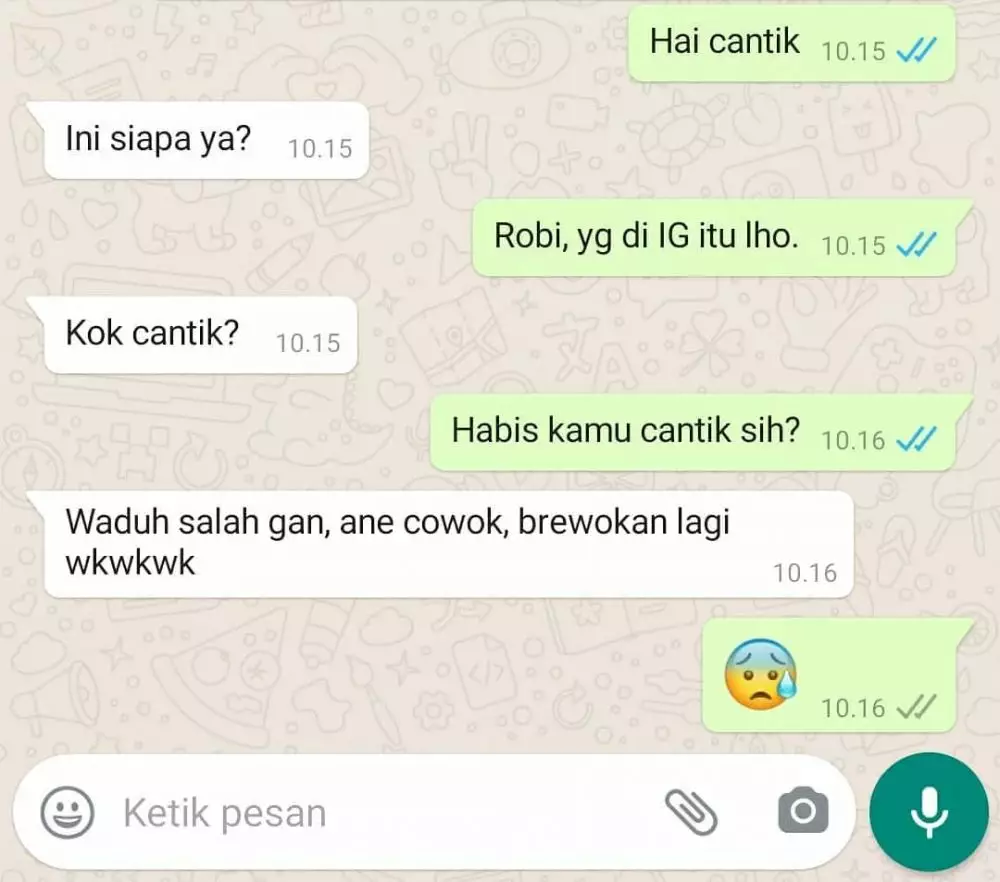 Chat ngajak kenalan cewek © Instagram