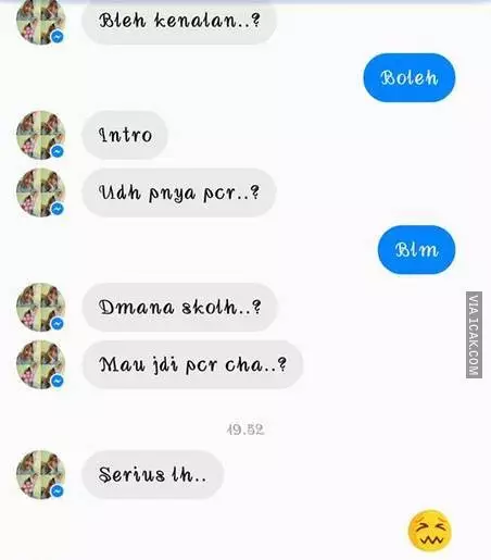 Chat ngajak kenalan cewek © Instagram