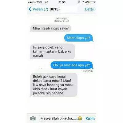 Chat ngajak kenalan cewek © Instagram