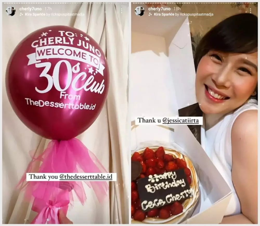 ultah Cherly eks Cherrybelle © Instagram ultah Cherly eks Cherrybelle © Instagram