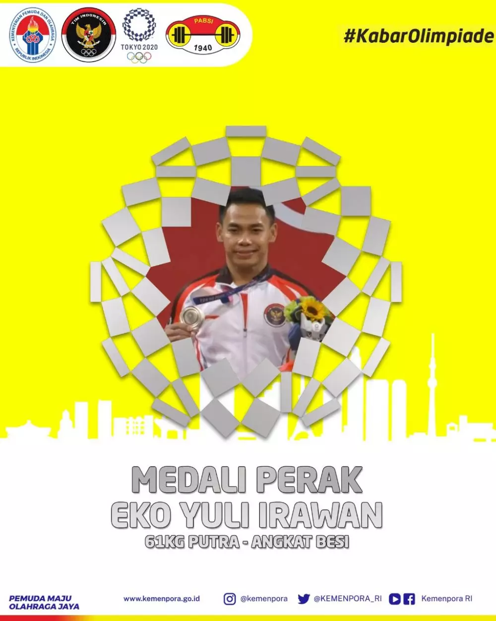 Eko Yuli Irawan sumbang perak © 2021 brilio.net