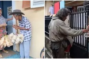 Kisah haru kakek penjual kerupuk, rela lapar demi kasih makan ODGJ