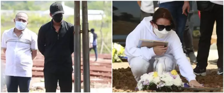 7 Momen Billy Syahputra di pemakaman ibunda Amanda Manopo