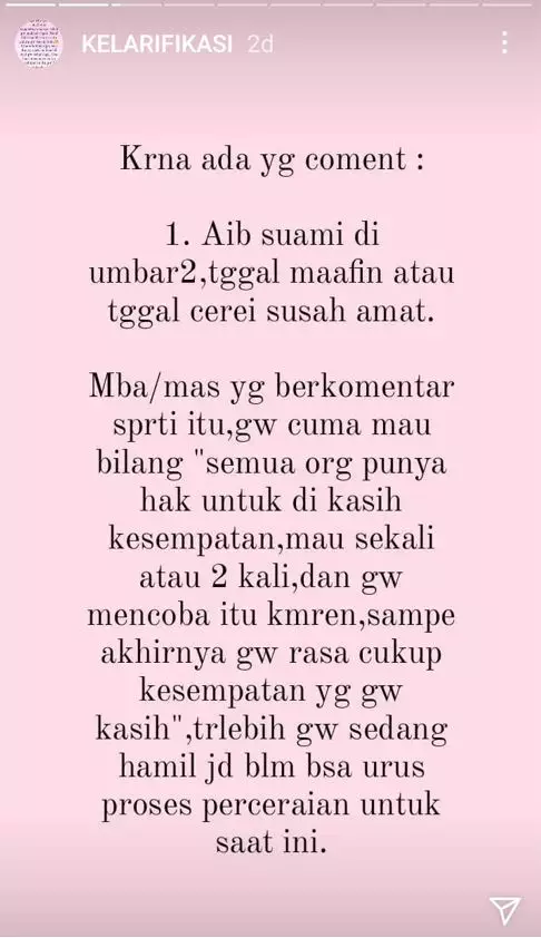 klarifikasi istri pramugara viral © Instagram