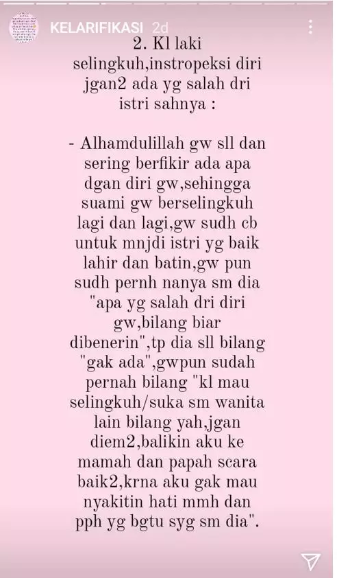 klarifikasi istri pramugara viral © Instagram