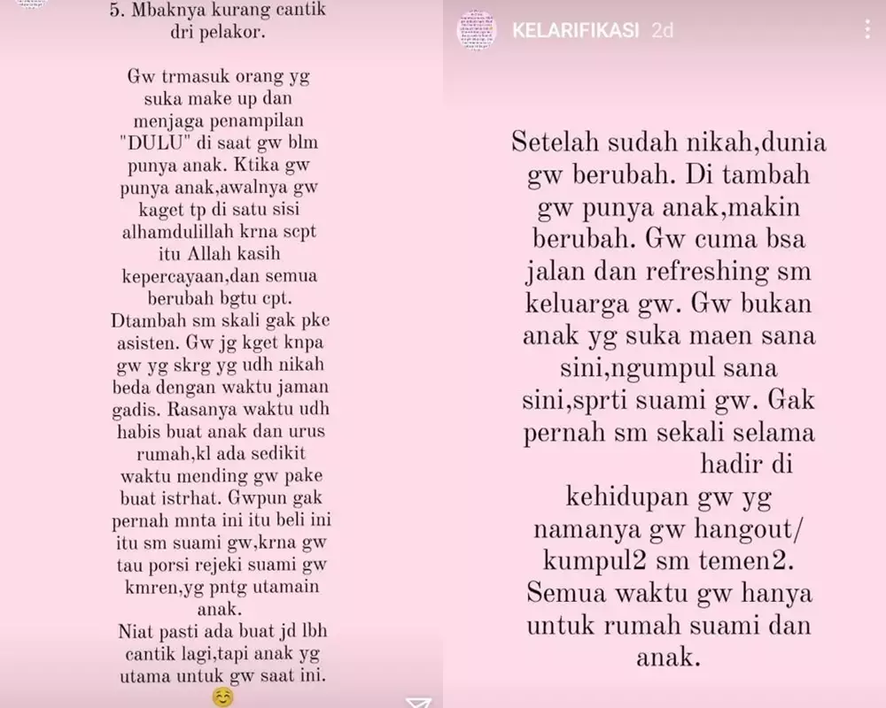 klarifikasi istri pramugara viral © Instagram