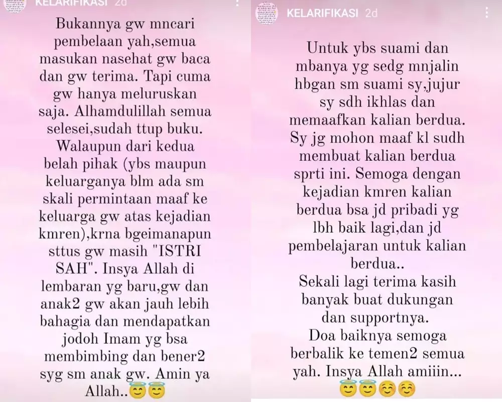 klarifikasi istri pramugara viral © Instagram