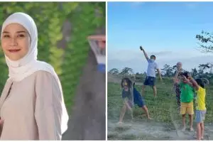 9 Potret bahagia keluarga Zaskia Mecca main di alam terbuka, sederhana