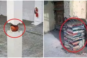 11 Benda nyeleneh di tiang bangunan ini bikin mikir keras