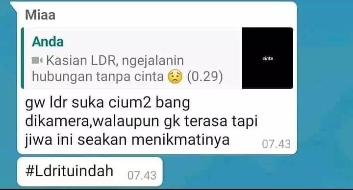 chat lika-liku LDR © 2021 instagram.com chat lika-liku LDR © 2021 instagram.com