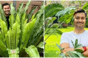 7 Potret Anjasmara pose dengan tanaman, kocak bikin geleng kepala