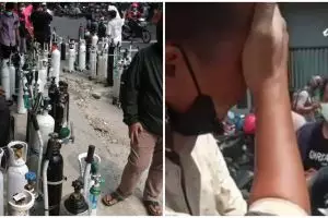 Kisah pilu pria antre oksigen terima kabar ibunya telah meninggal