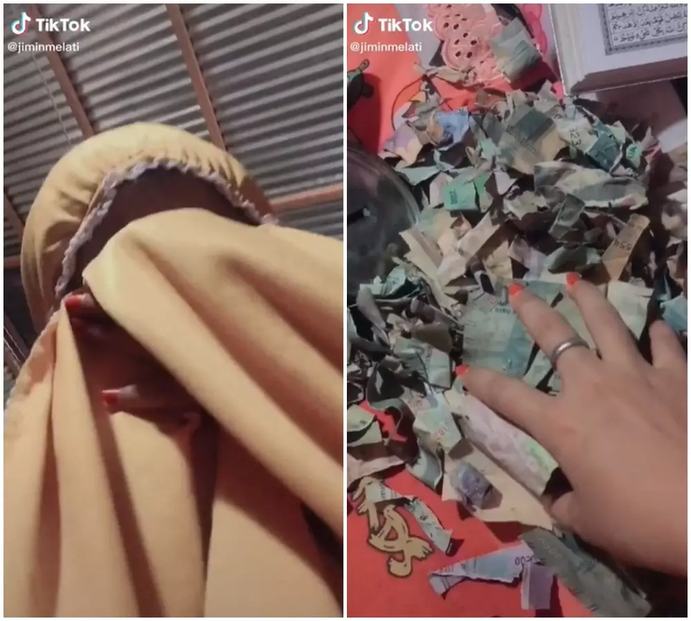 uang tabungan disobek © 2021 berbagai sumber