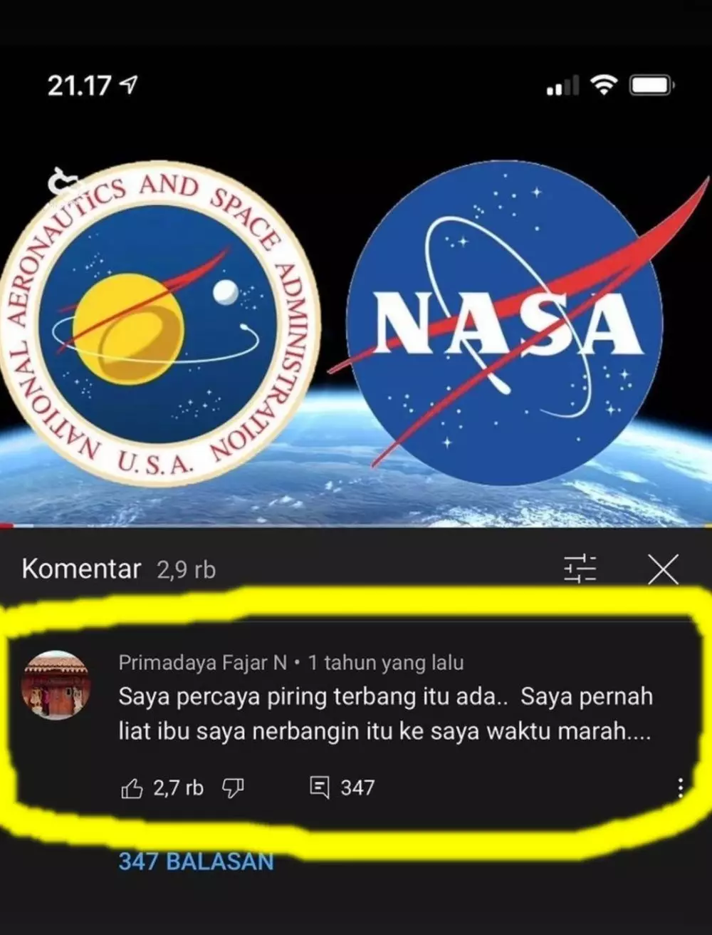 komentar absurd youtube © 2021 berbagai sumber