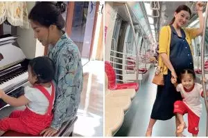 7 Momen Sarwendah dampingi anak sekolah online, gayanya curi perhatian