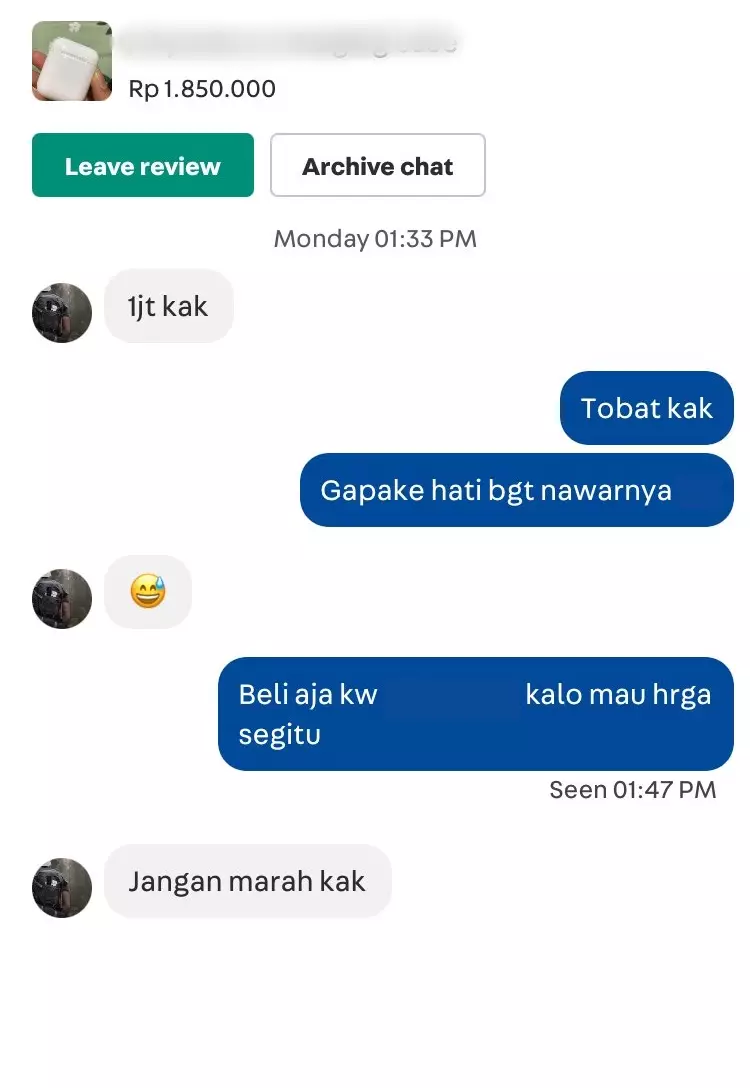 pembeli nawar keterlaluan © Twitter