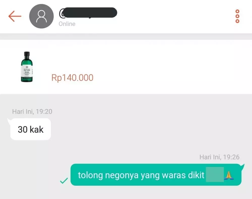 pembeli nawar keterlaluan © Twitter