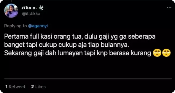 Curhatan soal gaji pertama 6 © Twitter
