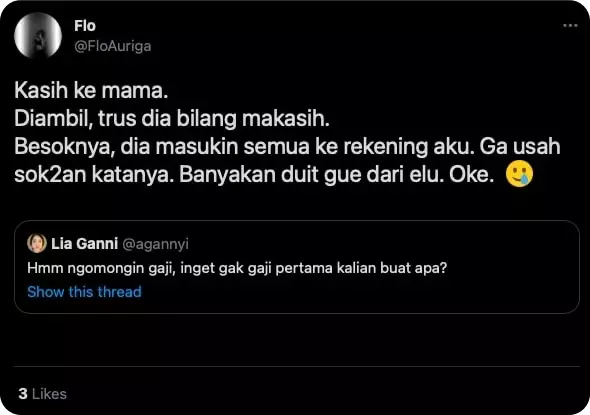 Curhatan soal gaji pertama 10 © Twitter