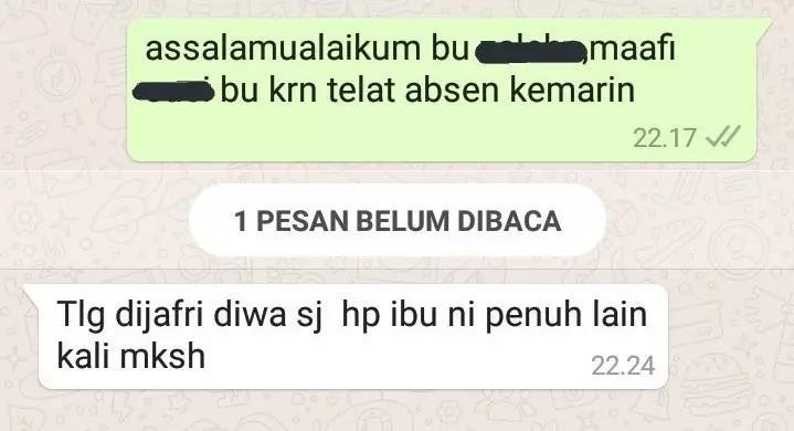 Chat lucu antara siswa dan guru © Twitter