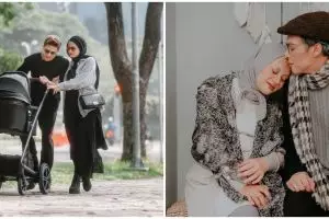 9 Gaya pemotretan Dinda Hauw & Rey bareng buah hati, penuh kehangatan