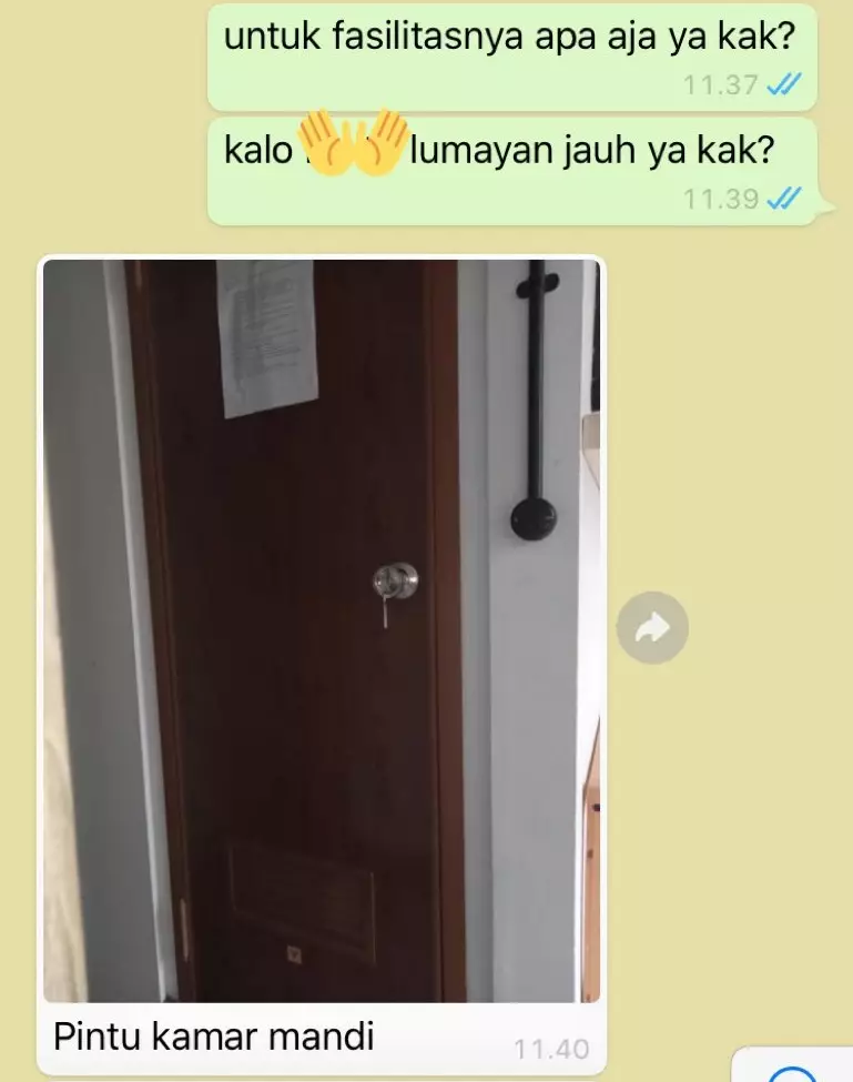 Balasan chat lucu dari pemilik kos © Twitter
