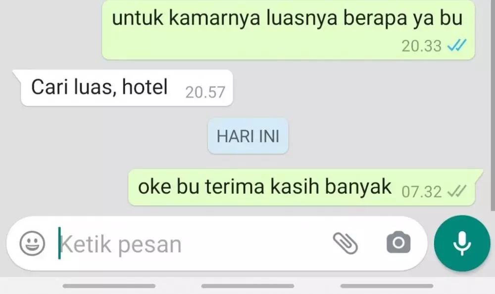 Balasan chat lucu dari pemilik kos © Twitter