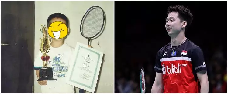 Potret masa kecil 11 atlet badminton, Kevin Sanjaya curi perhatian