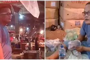Heboh ada pedagang di pasar wajahnya mirip Sule, ini 5 fotonya