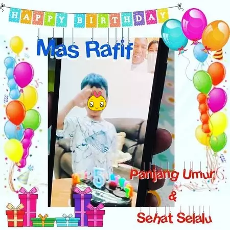 Momen Uut rayakan ultah anak lewat video call © Instagram/@uutpermatasari