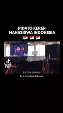 Mahasiswa asal Indonesia di Amerika pidato © Instagram/@hotmanparisofficial