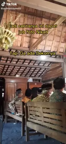 Pernikahan tanpa dekorasi © TikTok/@owlhdpictures02