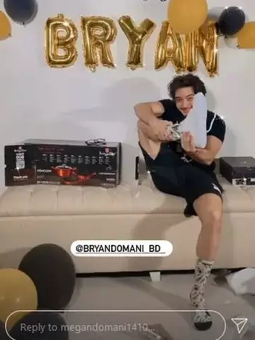 Momen ulang tahun Bryan Domani © Instagram/@megandomani1410