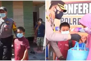 Kisah bocah 8 tahun diangkat jadi anak kapolres, penuh haru