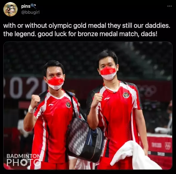 Ahsan Hendra di olimpiade 2020 © berbagai sumber Ahsan Hendra di olimpiade 2020 © berbagai sumber