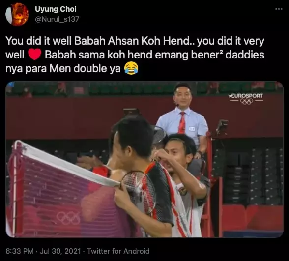 Ahsan Hendra di olimpiade 2020 © berbagai sumber Ahsan Hendra di olimpiade 2020 © berbagai sumber