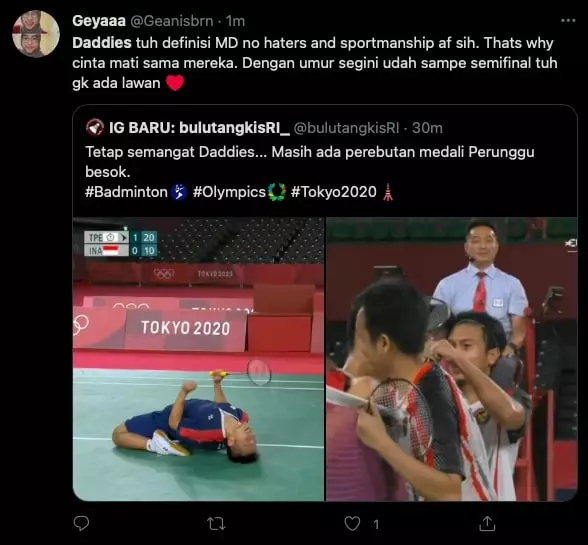 Ahsan Hendra di olimpiade 2020 © berbagai sumber Ahsan Hendra di olimpiade 2020 © berbagai sumber