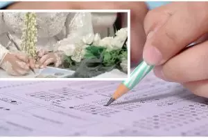 Pengantin ini ikut ujian online usai ijab kabul, kocak dan menghibur