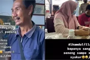 Beli nasi padang Rp 5 ribu, pria ini terharu dapat donasi Rp 108 juta