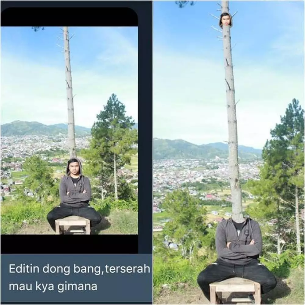 hasil foto editan warganet © Twitter/@pantungalimar