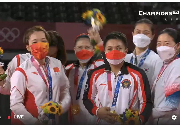 Momen Indonesia Raya berkumandang di Tokyo © Champions TV