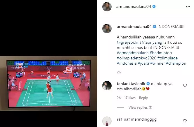 seleb tonton tonton final bulutangkis © instagram seleb tonton tonton final bulutangkis © instagram