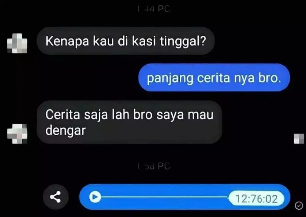 chat lucu teman dikasih tahu © 2021 instagram.com