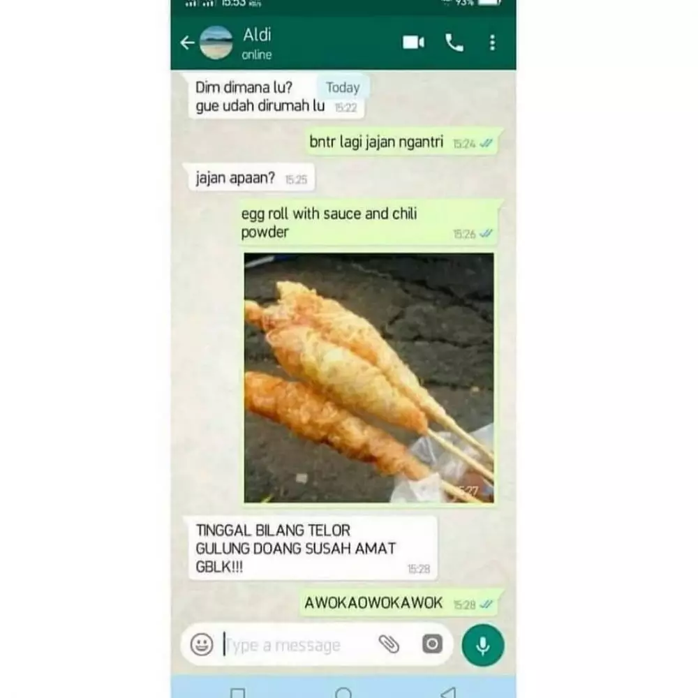 chat lucu teman dikasih tahu © 2021 instagram.com